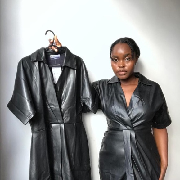 Faux leather dress - Picture 2 of 3